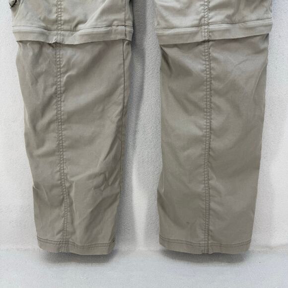 prAna Hiking Pants Women's 12 Tan Breathe Convertible Zip Off Cargo Gorpcore - Picture 3 of 15